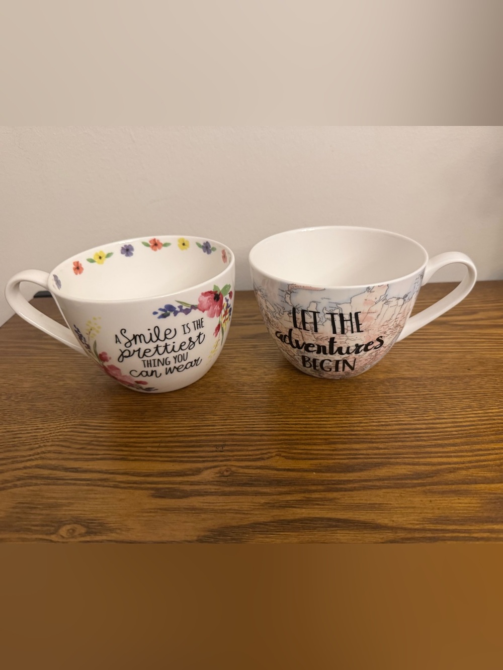 Portobello By Design Large Bone China Mugs Set of 2 EUC